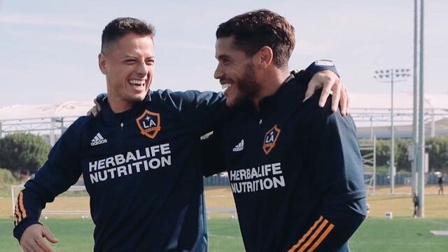 CH14 y Bona en un entrenamiento con el Galaxy