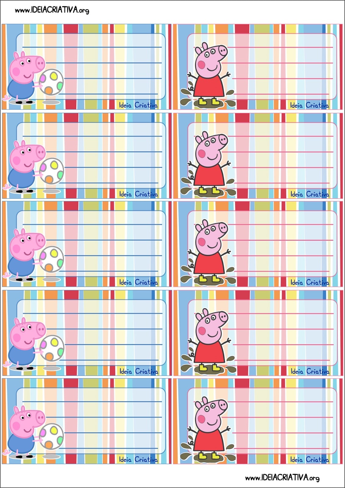 Etiquetas escolares para imprimir de Peppa Pig: 5 bonitas plantillas para el regreso a clases 2024