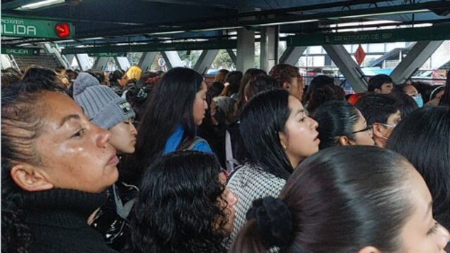 Aglomeraciones en Línea 8 del Metro CDMX