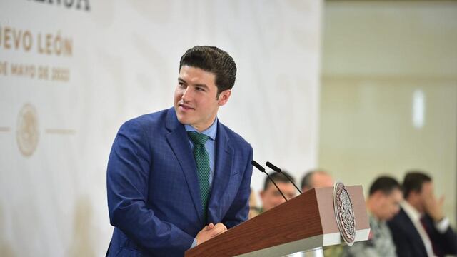 Samuel García en la mañanera de AMLO del 13 de mayo de 2022