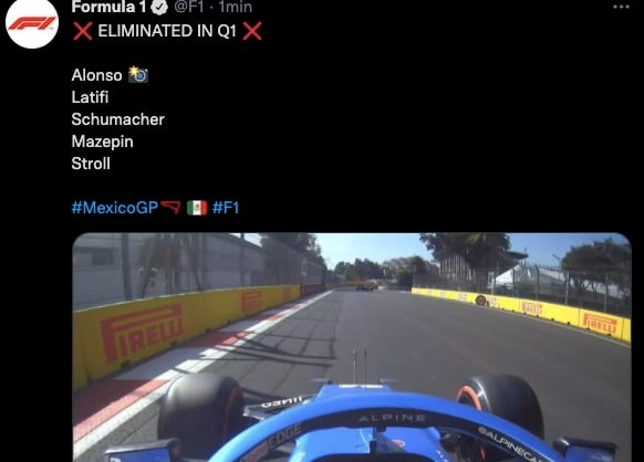 Eliminados en la Q1 del GP de México