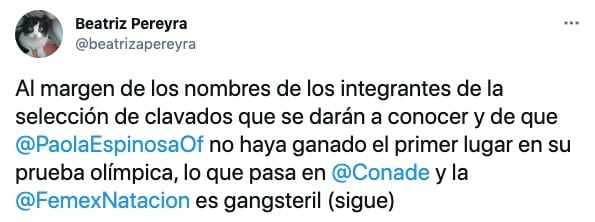 Tuit de Beatriz Pereyra/@beatrizapereyra