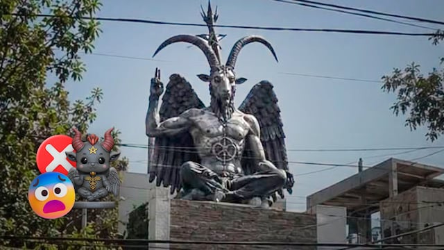 Polémica en Jardines del Pedregal: vecinos exigen que retiren una estatua de Baphomet