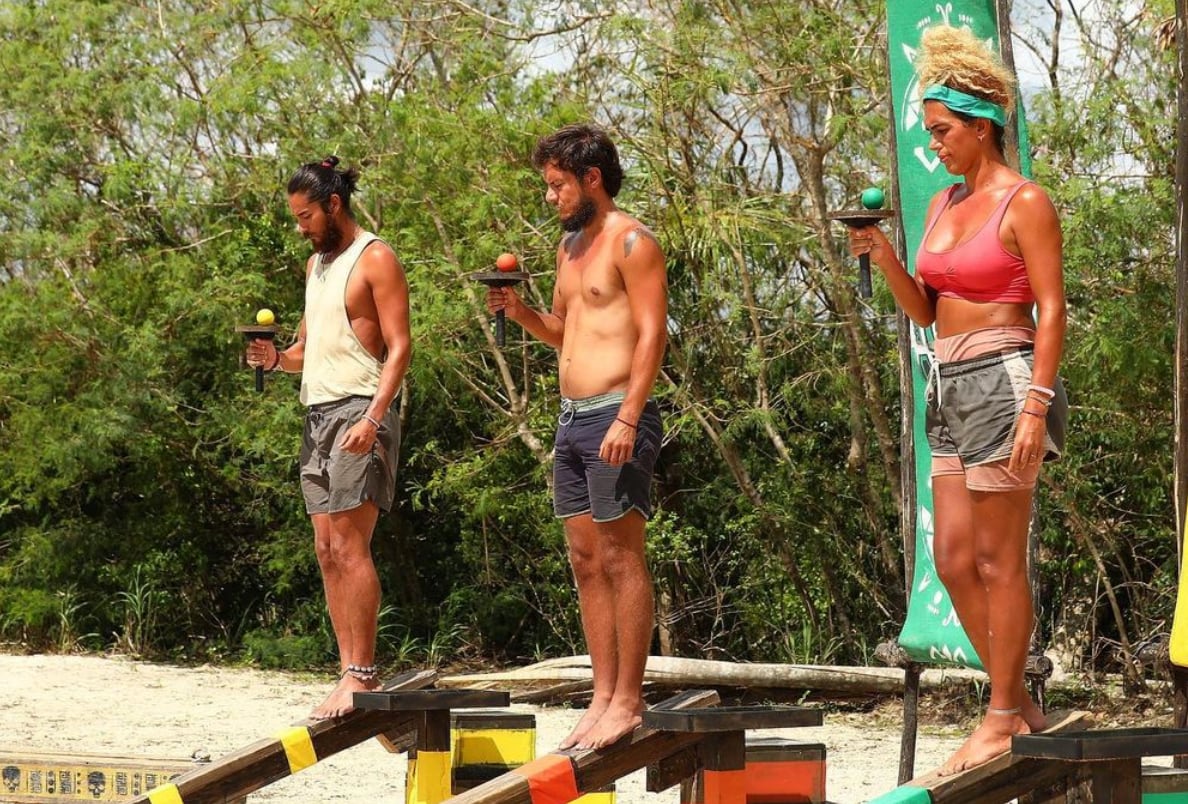 Julián, Nahomi y Kenta en Survivor México 2022