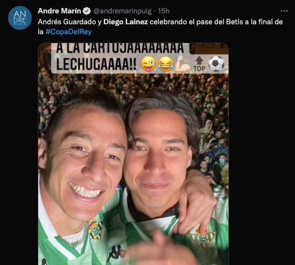 Andrés Guardado y Diego Lainez