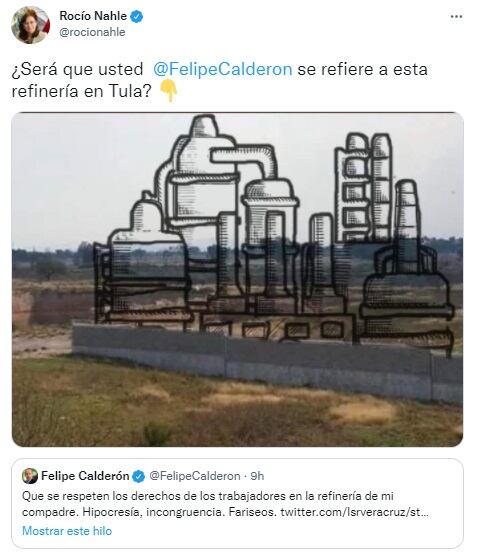 Rocío Nahle responde y trollea a Felipe Calderón