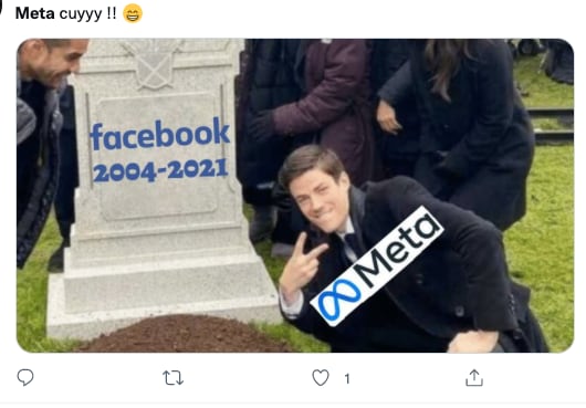 Memes por cambio nombre de Facebook a Meta
