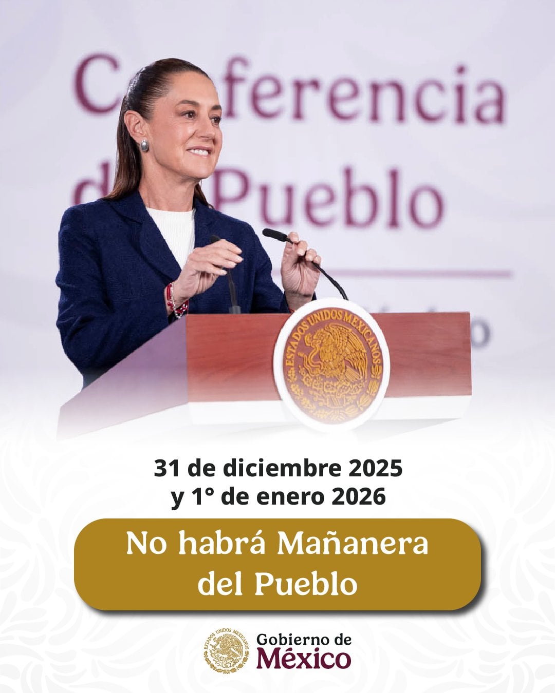 Mañaneras suspendidas por Año Nuevo