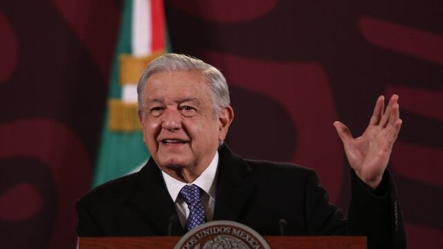 Andrés Manuel López Obrador, presidente de México, durante su conferencia de prensa en Palacio Nacional