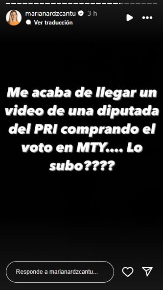 Mariana Rodríguez exhibirá a candidata del PRI comprando votos