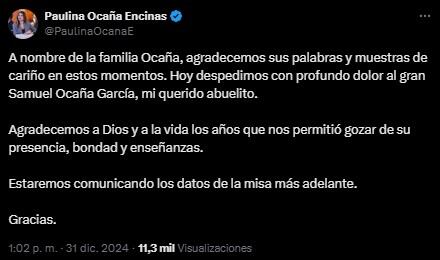 Muere Samuel Ocaña García.