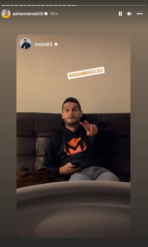 La Mole está hospitalizado y recibe la visita de Adrián Marcelo.