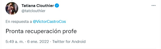 Tuit de Tatiana Clouthier, secretaria de Economía