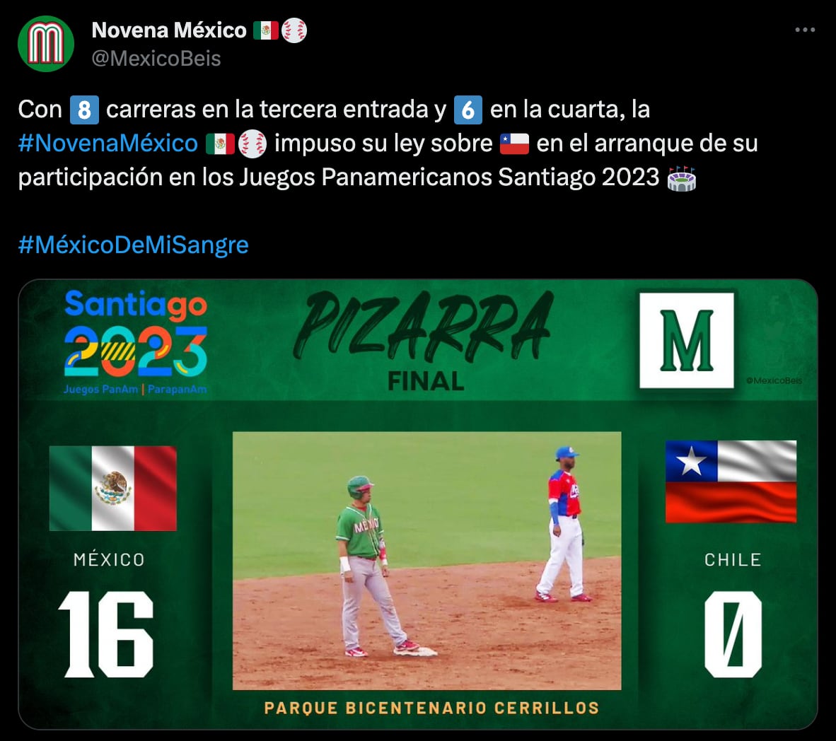 México vapuleó a Chile en los Juegos Panamericanos Santiago 2023