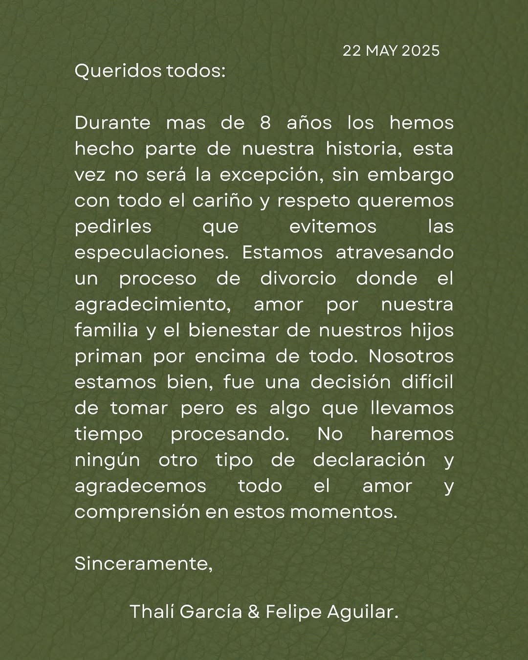 Thalí García y Felipe Aguilar