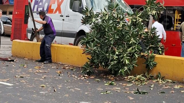 Choque entre Metrobús y camioneta de paquetería en CDMX