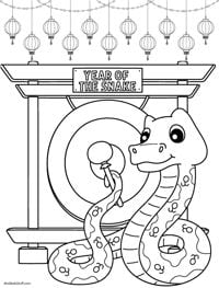 Dibujos del Año Nuevo Chino 2025 para colorear