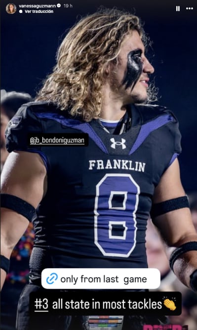 Vanessa Guzmán celebra logro de su hijo