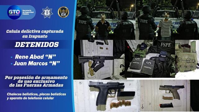 Capturan a par de presuntos delincuentes.