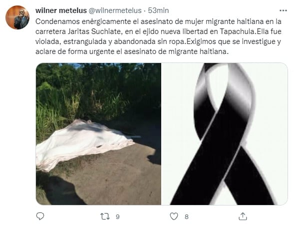 Condenan muerte de mujer migrante