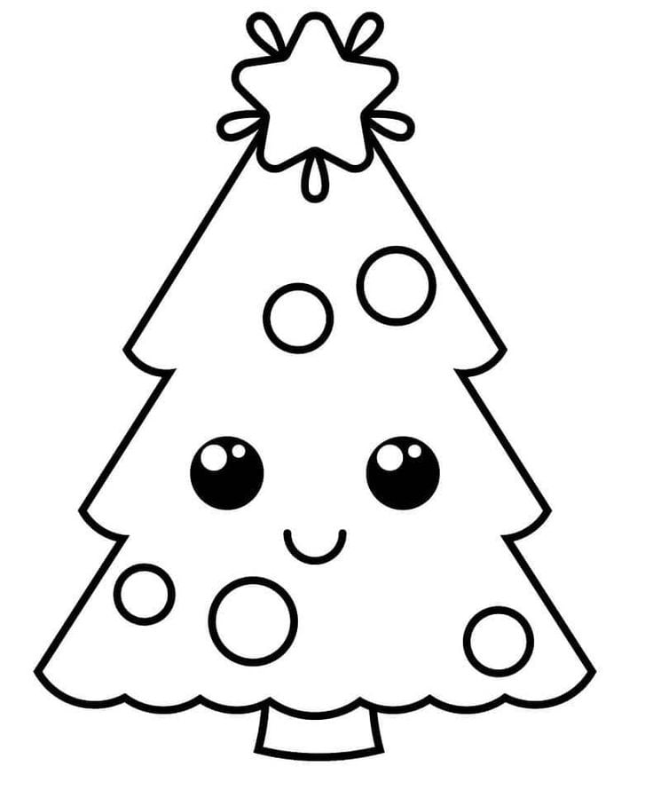 Dibujos de árbol de Navidad para colorear