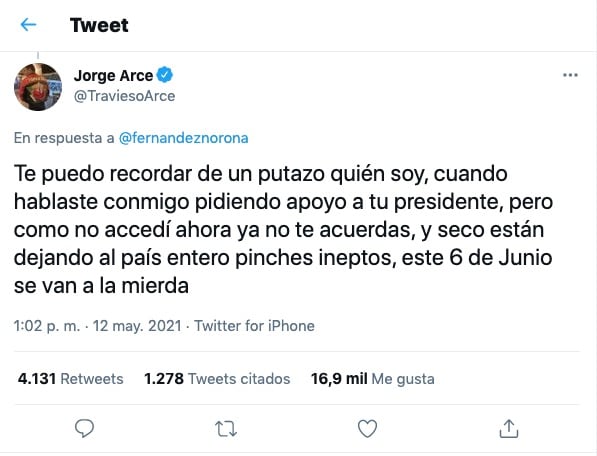 Gerardo Fernández Noroña vs Jorge Arce
