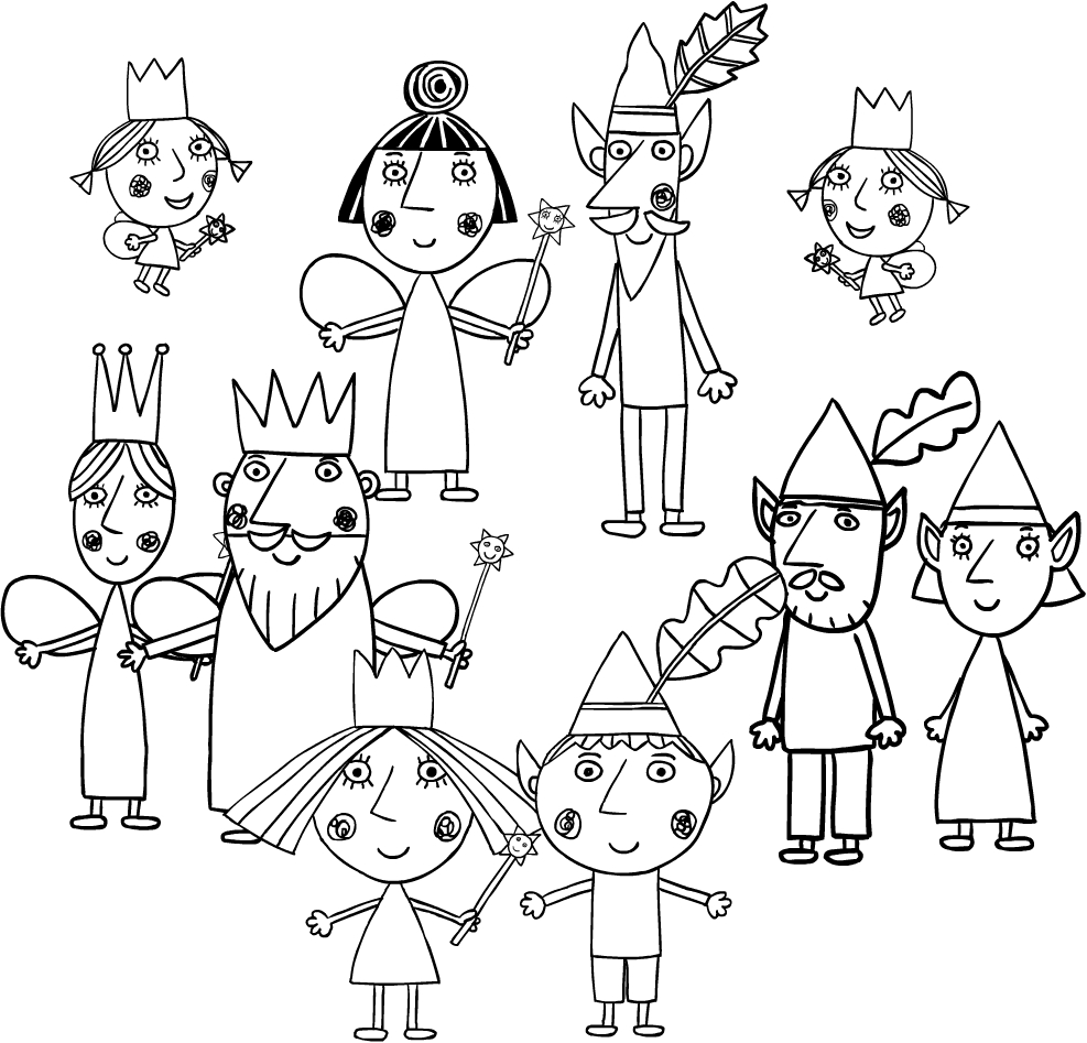 El pequeño reino de Ben y Holly: 7 dibujos bonitos para colorear con magia
