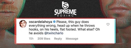 Canelo y De la Hoya se pelearon en redes