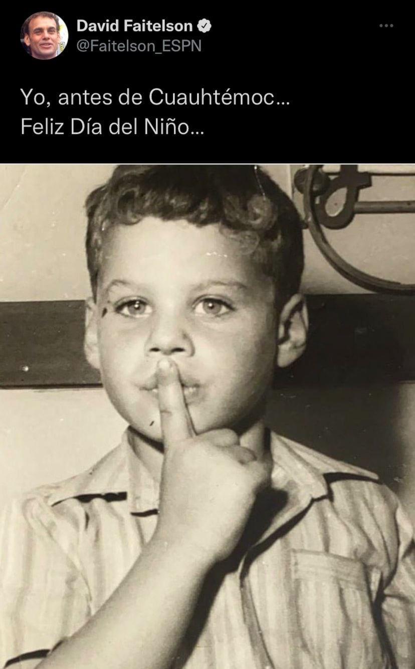 David Faitelson compartió una fotografía de su infancia por el día de niño.