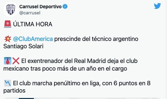 Despido de Santiago Solari