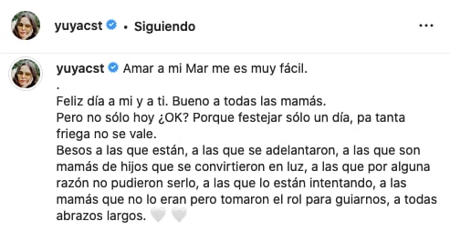 Yuya dedica mensaje por el Día de las Madres.