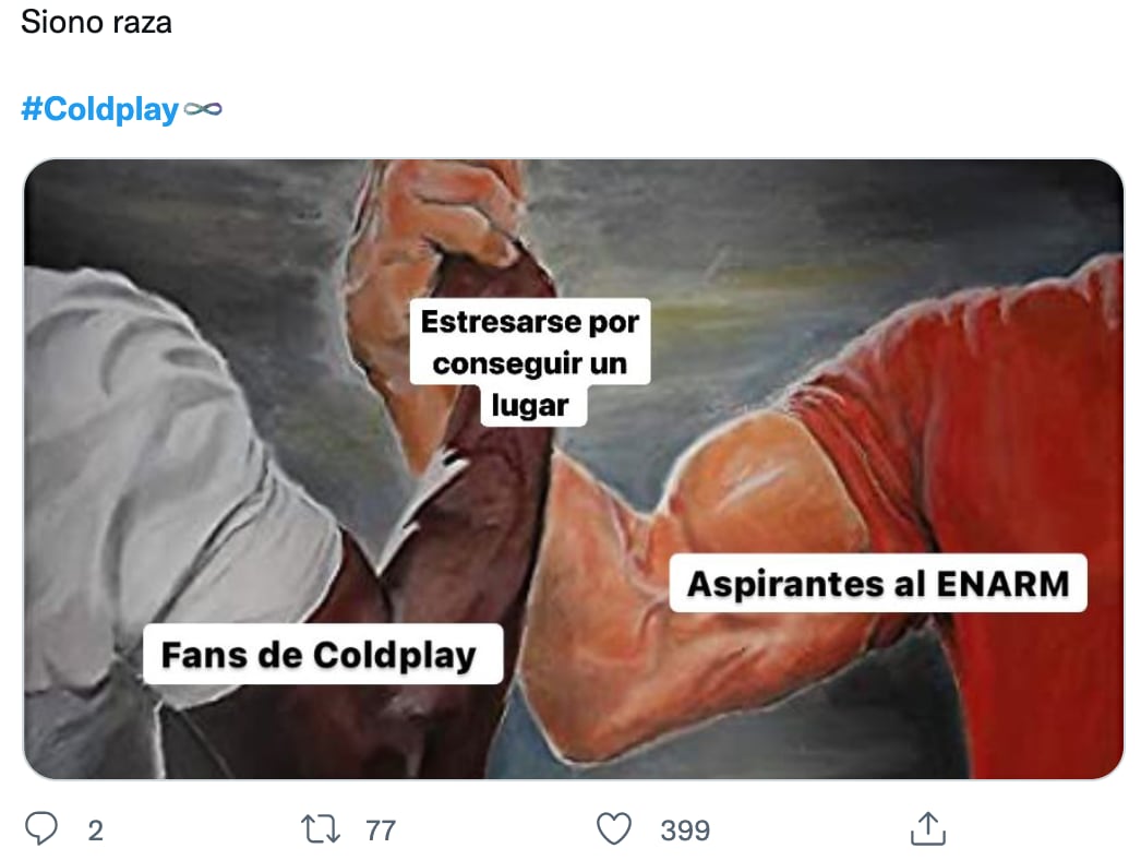 Memes sobre la venta de boletos para el concierto de Coldplay