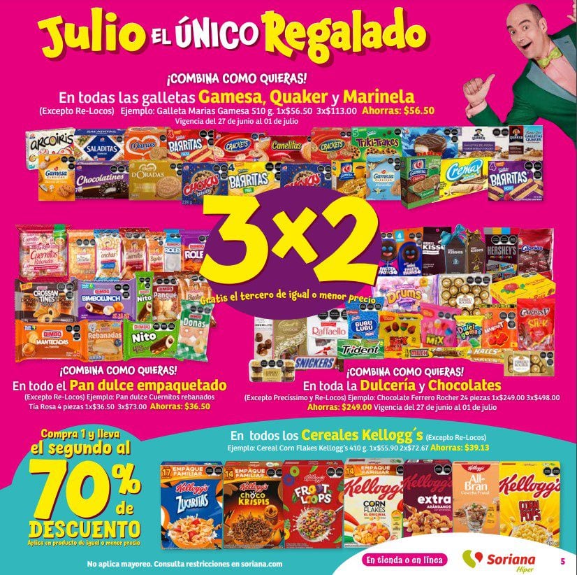 Ofertas Julio Regalado Soriana 27 de junio al 3 de julio 2024