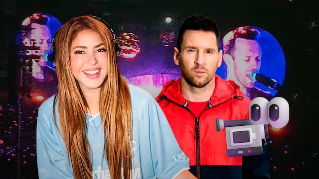 Shakira y Lionel Messi en el concierto de Coldplay