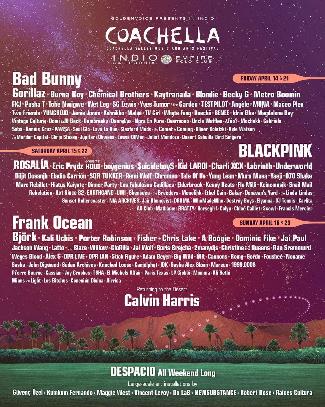 Cartel oficial Coachella 2023