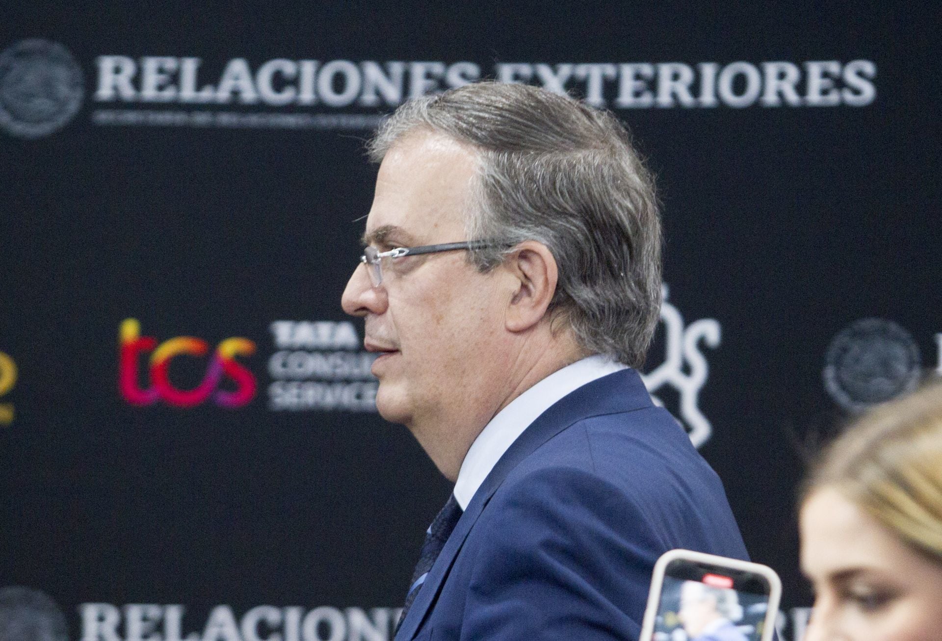El Secretario de Relaciones Exteriores Marcelo Ebrard, acudió al corte de listón de la inauguración de la empresa hindú TATA TSC