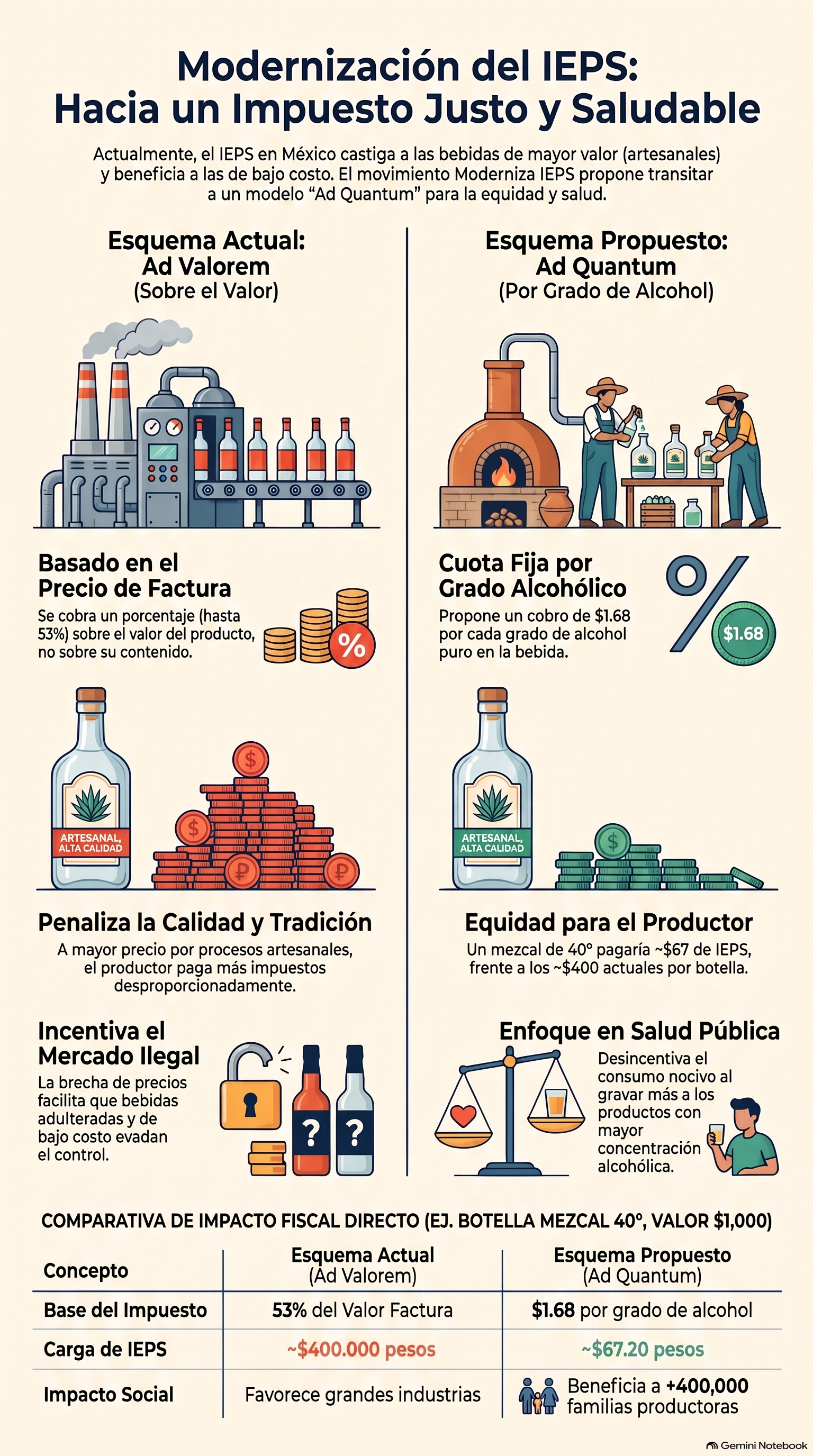 Esquema actual del IEPS asfixia a productores de mezcal y destilados