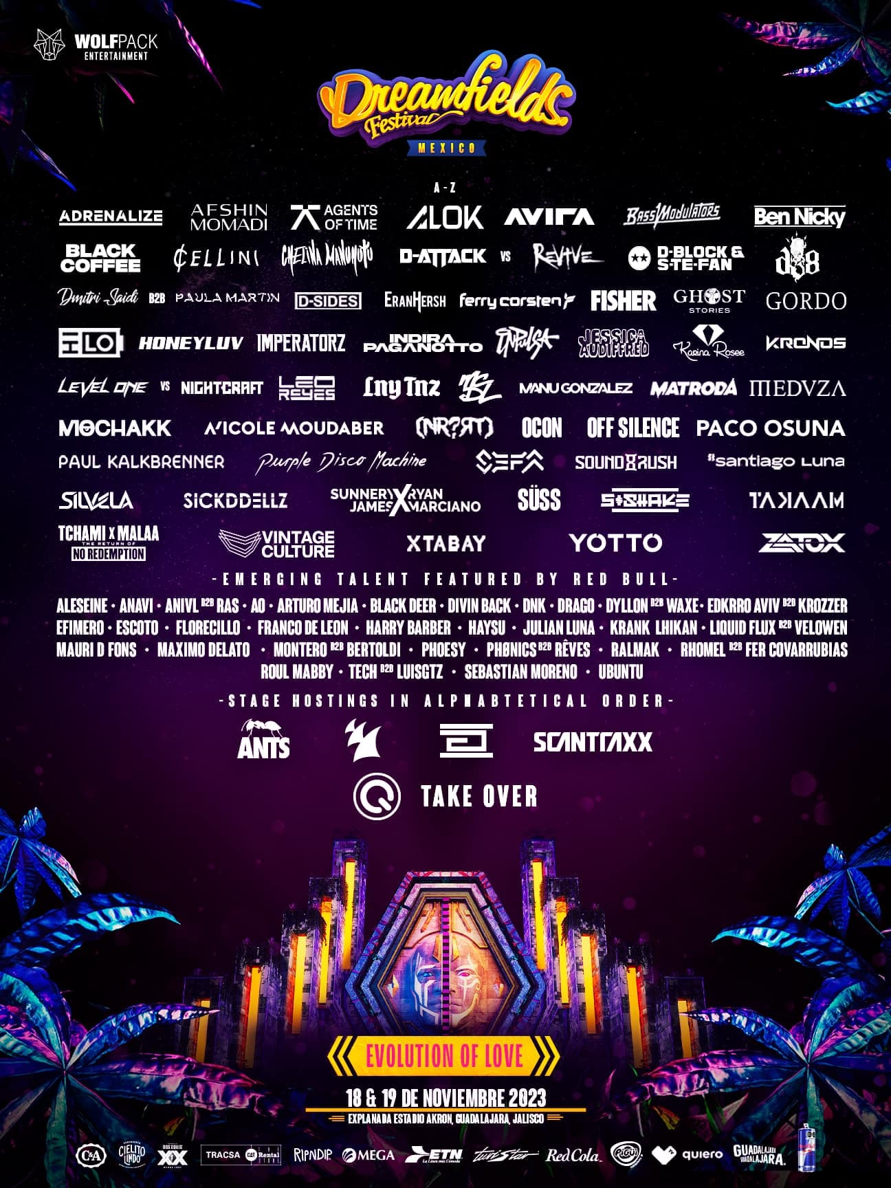 Dreamfields 2023: cartel completo del festival