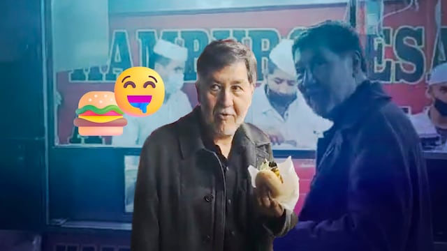 Gerardo Fernández Noroña compró una carísima hamburguesa de puesto