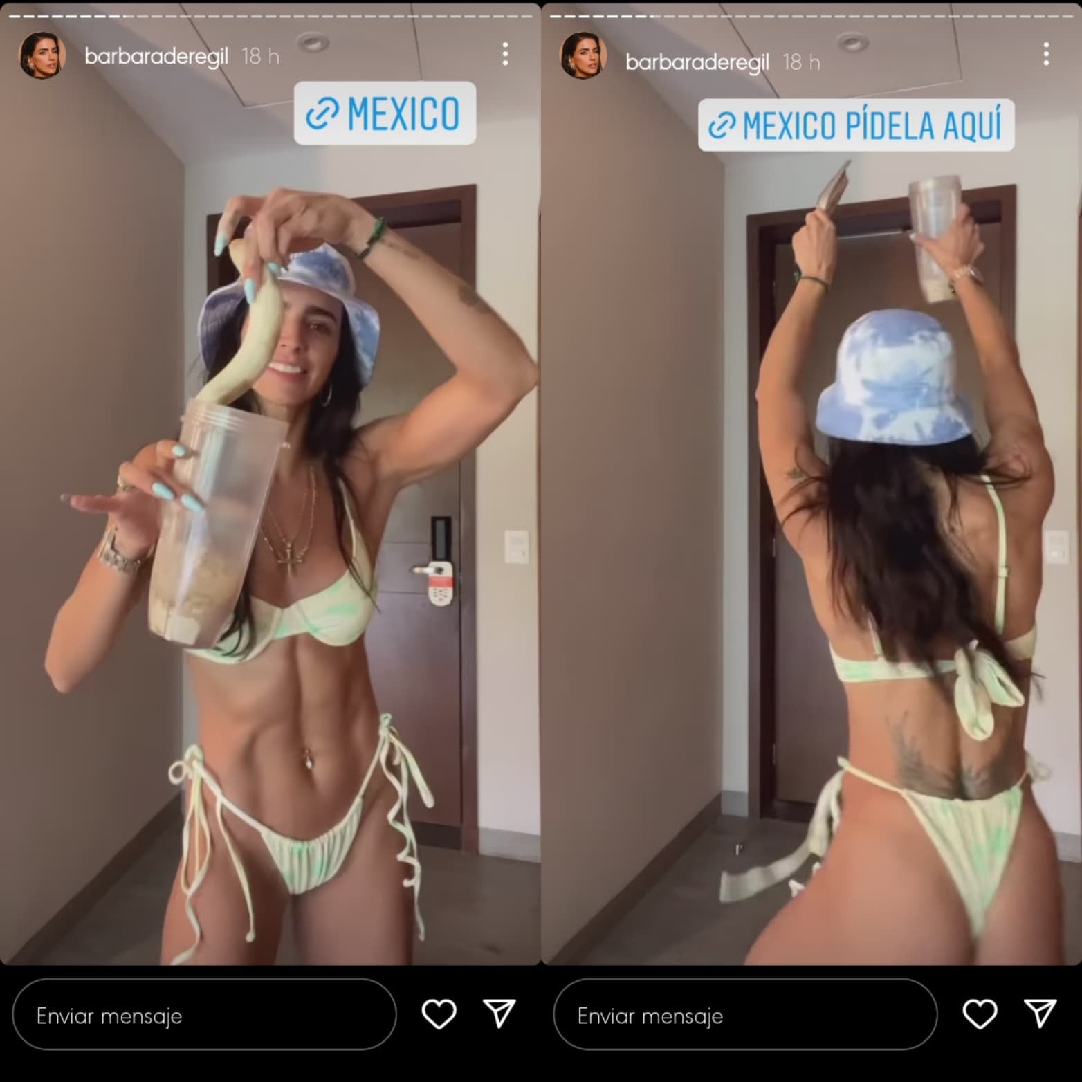 Bárbara de Regil se muestra sexy al morder un plátano.