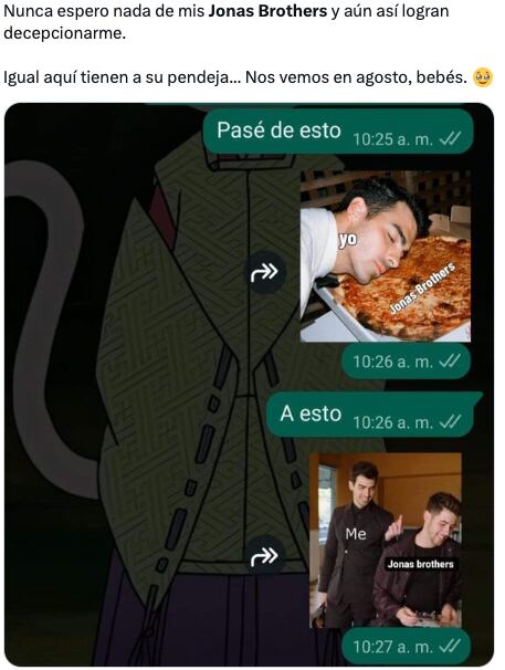 Los memes de la cancelación de los conciertos de los Jonas Brothers en México