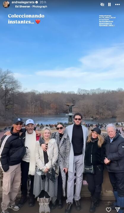 Andrea Legarreta de vacaciones con la familia completa