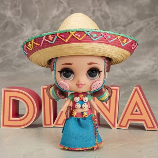 Muñeca ‘adelita’ con nombre 3D