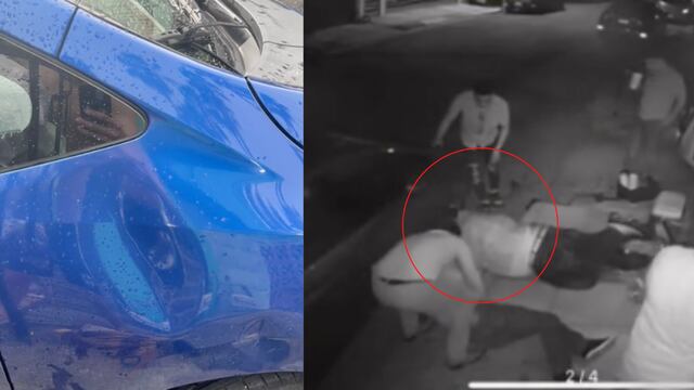 Caída que provocó el cabezazo al carro