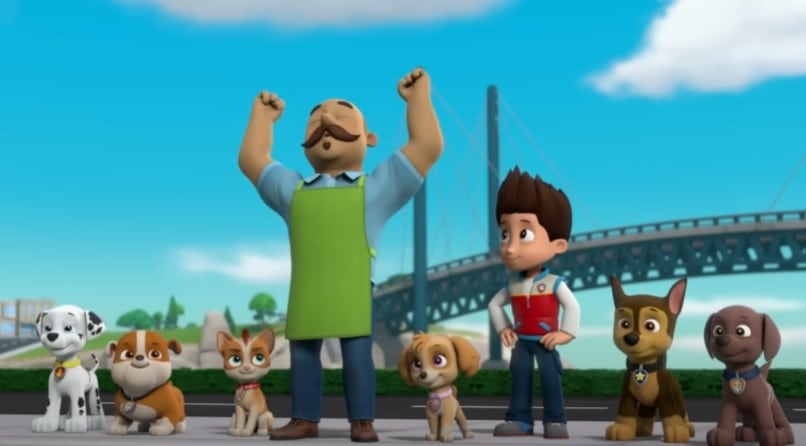 Rescates en moto de Paw Patrol y Cuadrilla Cat