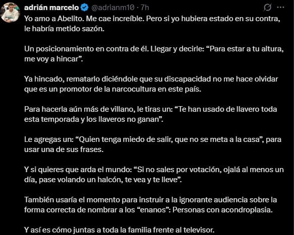 Adrián Marcelo habla de LCDLF 2025