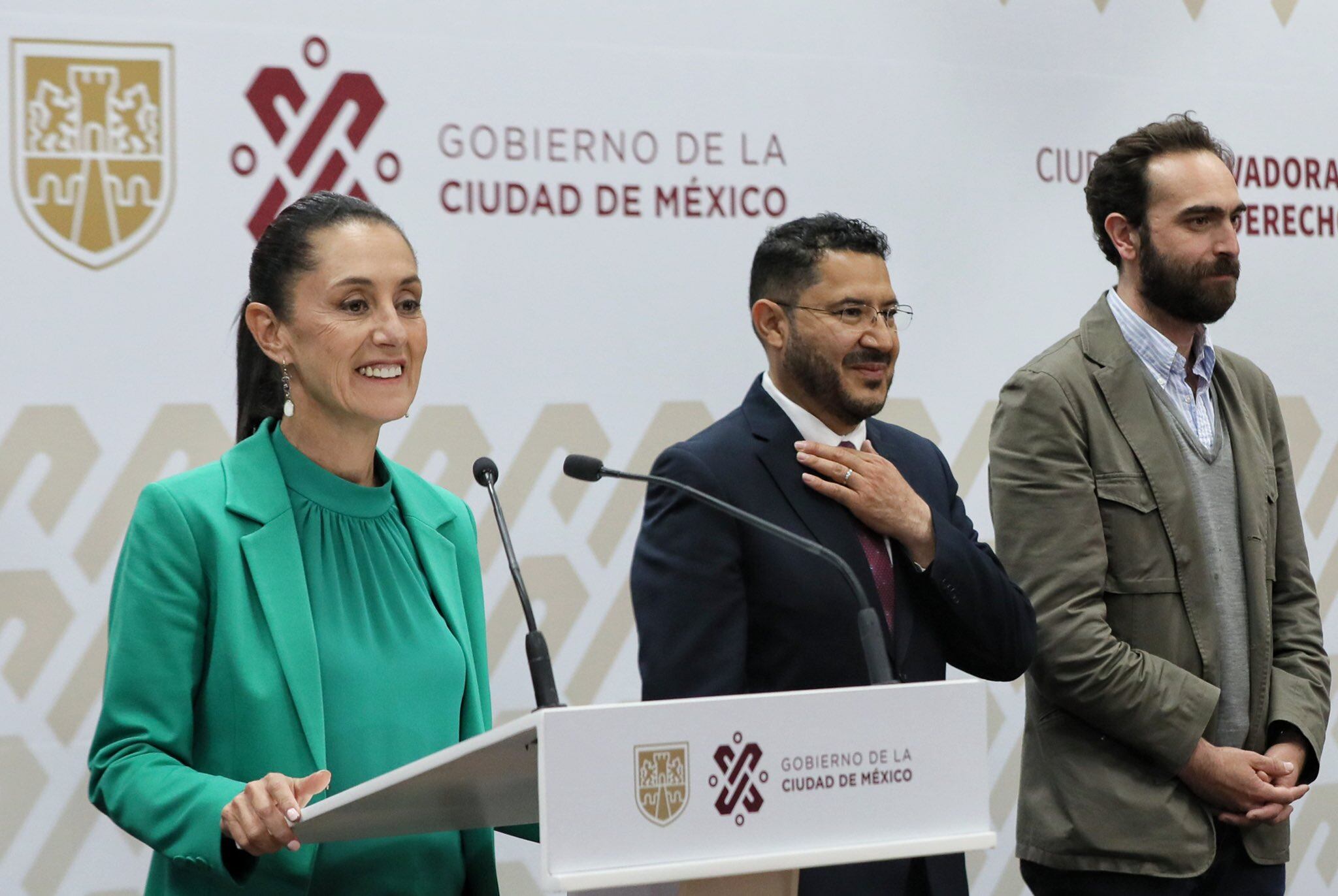 Claudia Sheinbaum, Martí Batres y Andrés Lajous