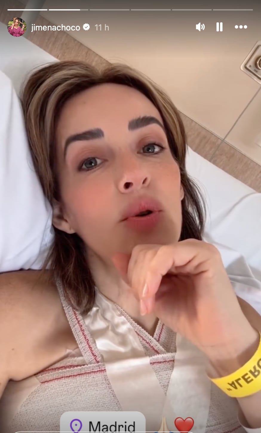 Jimena Pérez comparte en video que fue hospitalizada para una cirugía