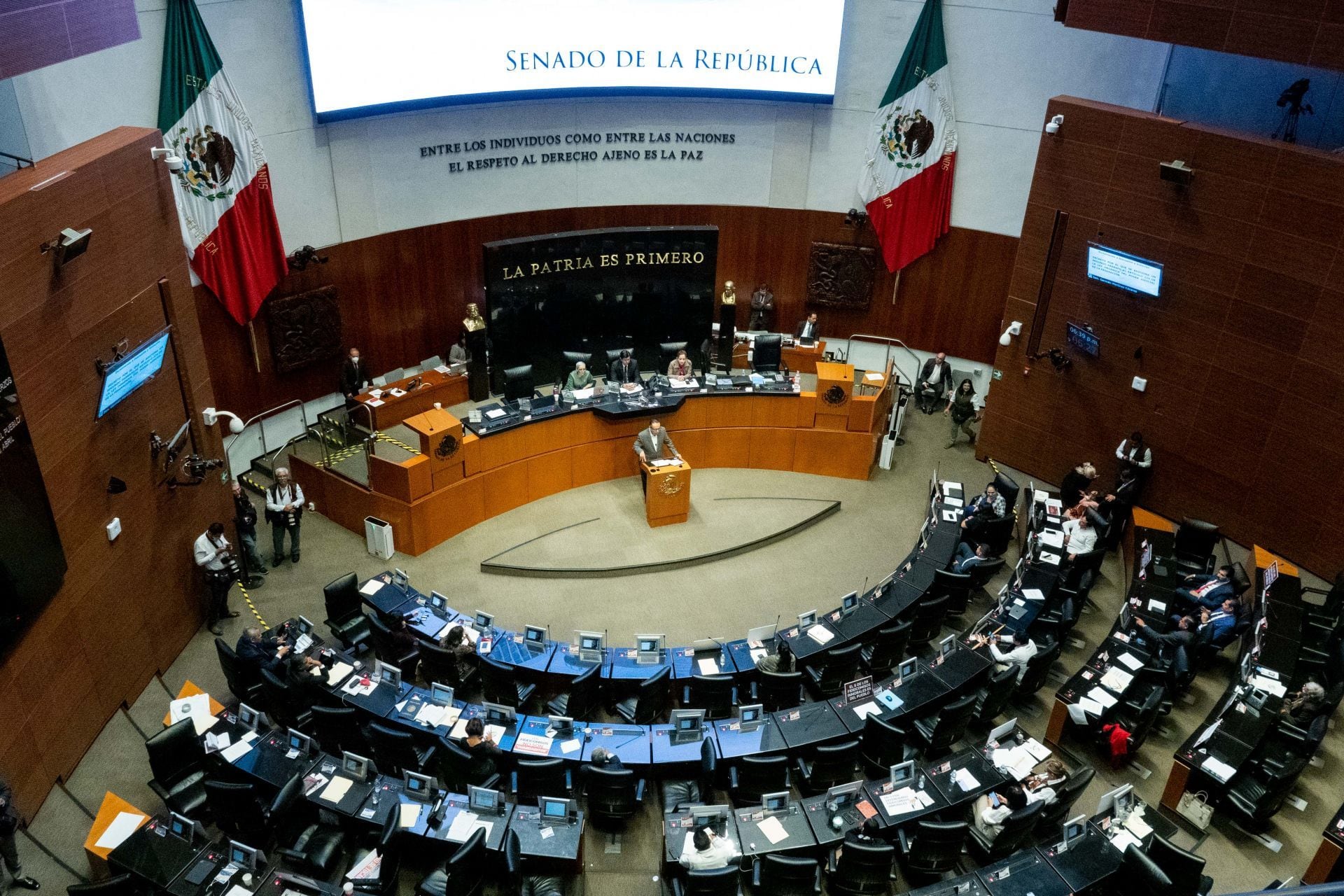 Cámara de Senadores durante la discusión para la extinción de los fideicomisos pertenecientes al Poder Judicial de la Federación