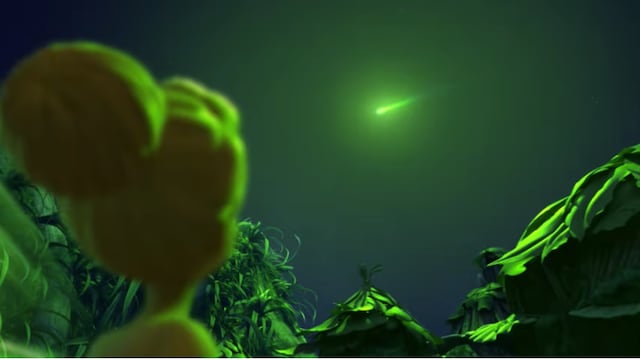 El cometa verde y su triste significado en Tinkerbell y la bestia de Nunca Jamás